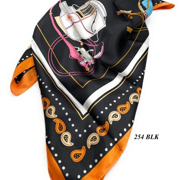 Women’s Silk Satin Square Scarf 36”x36” NWT - Picture 4 of 10